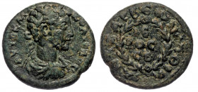 CILICIA, Anazarbus, Commodus (177-192) AE20 Assarion, dated CY 199 (180/1) 
ΑVΤΟ Κ Λ ΑV ΚΟΜΟΔΟΝ СЄ - Bareheaded, draped and cuirassed bust right 
Rev:...