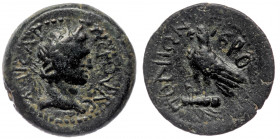 CILICIA, Hierapolis-Castabala AE17, Nerva (97-98)
ΝΕΡΟΥΑϹ ΚΑΙϹΑΡ - laureate head of Nerva, right
Rev: ΙΕΡΟΠΟΛΙΤΩΝ - eagle on club, left
RPC III 3382, ...