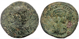 CILICIA. Ninica-Claudiopolis. Severus Alexander with Julia Mamaea (222-235). AE33
IMP C M AVR SЄVЄR ALЄΧAΝΔЄR AVΓ. Radiate, draped and cuirassed bust ...