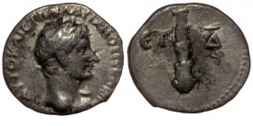 Cappadocia, Caesarea. Hadrian. A.D. 117-138. AR hemidrachm
Laureate bust of Hadrian right, slight drapery on far shoulder
Club; across field, date (ЄT...