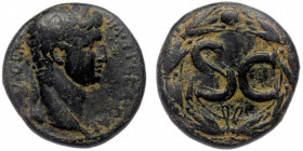 SELEUCIA & PIERIA. Antioch. Claudius (41-54). Ae.
Obv: IMP TI CLAVD CAE AV GER.
Laureate head right.
Rev: Large S C within wreath.
RPC 4277; McAlee 24...