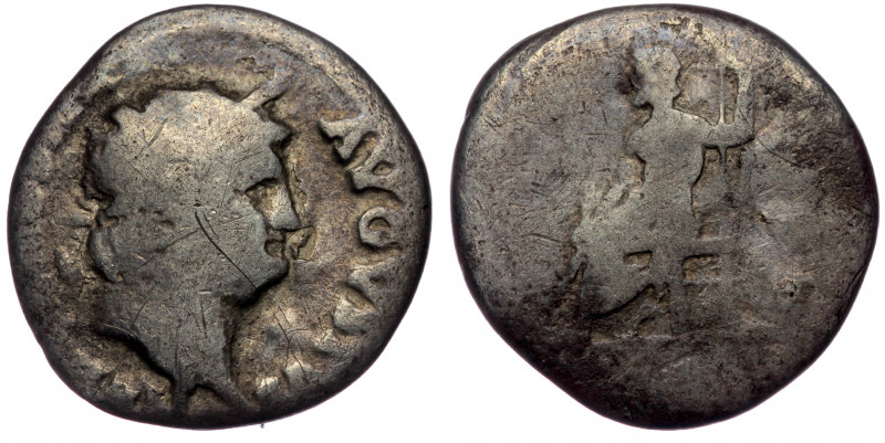 Nero (54-68) AR Denarius, Rome, 64-65 
NERO CAESAR AVGVSTVS - laureate head righ...