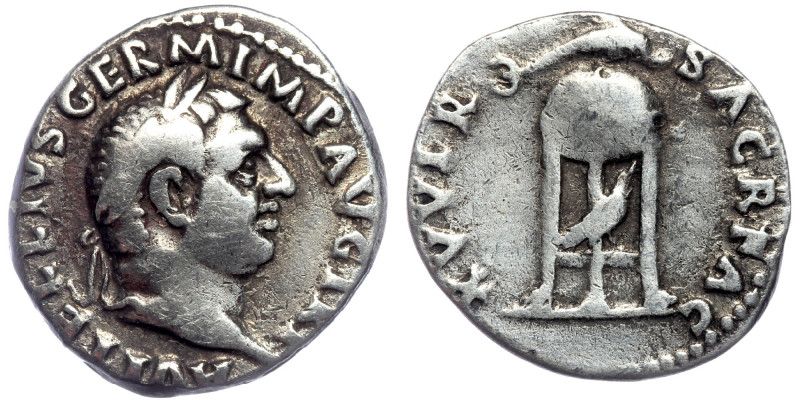 Vitellius 69 AD. Rome AR Denarius
A VITELLIVS GERM IMP AVG TR P,/ laureate head ...