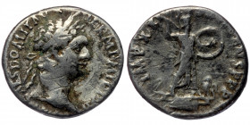 Domitian (81-96) AR Denarius. Rome, 95-96. 
IMP CAES DOMIT AVG GERM P M TR P XV - laureate head right 
Rev: IMP XXII COS XVII CENS P P P - Minerva, ho...