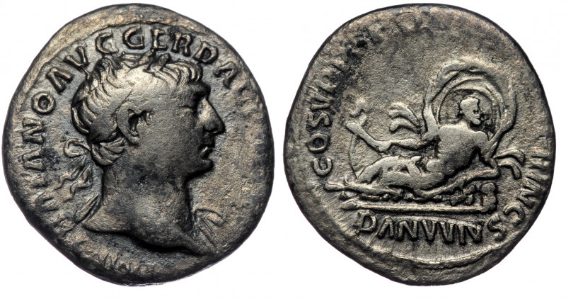Trajan (98-117) AR Denarius. Rome, 103-112 
IMP TRAIANO AVG GER DAC P M TR P - l...