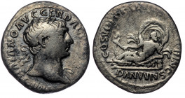 Trajan (98-117) AR Denarius. Rome, 103-112 
IMP TRAIANO AVG GER DAC P M TR P - laureate bust right, slight drapery on far shoulder 
Rev: COS V P P S P...