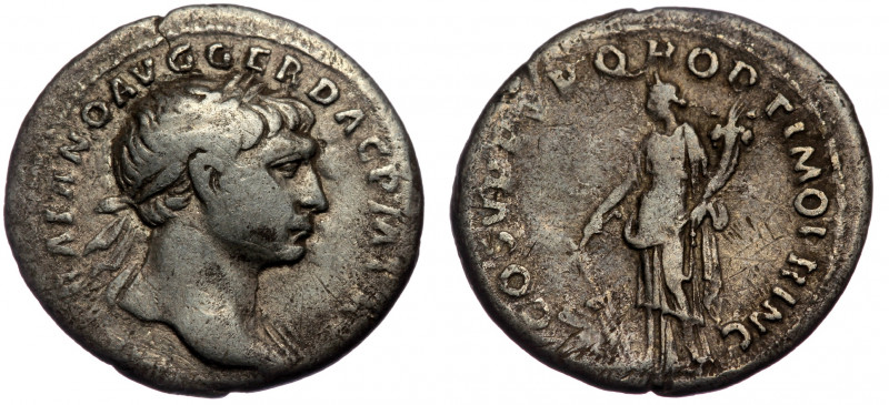 Trajan (98-117) AR denarius, Rome, 107-108 
IMP TRAIANO AVG GER DAC P M TR P - l...