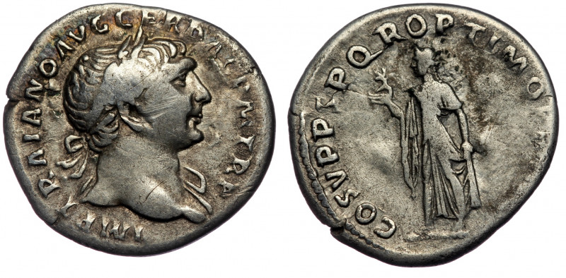 Trajan (98-117) AR denarius, Rome, 103-111 
IMP TRAIANO AVG GER DAC P M TR P - l...