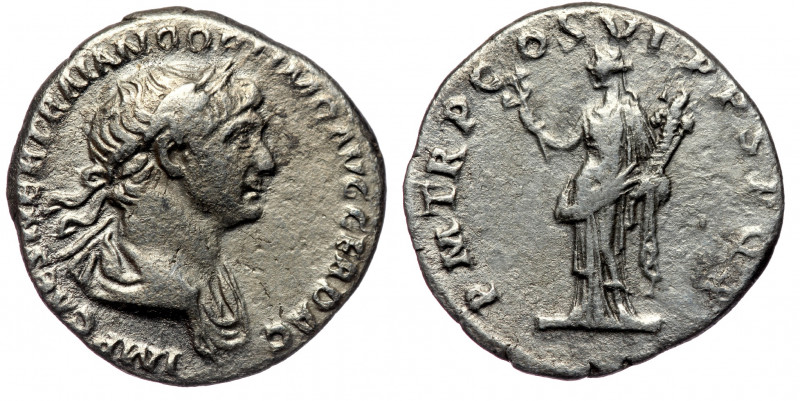 Trajan (98-117) AR denarius, Rome, 116 
IMP CAES NER TRAIAN OPTIM AVG GERM DAC -...