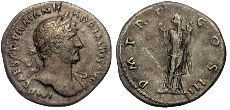 Hadrian (117-138) AR Denarius, Rome, 119-125 
IMP CAESAR TRAIN HADRIANVS AVG - L...