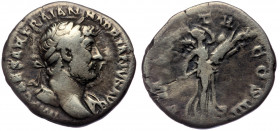 Hadrian (117-138), AR denarius, 119-123, Rome 
IMP CAESAR TRAIAN HADRIANVS AVG - Bust laureate, draped right, seen from front. 
Rev: P M T - R P - COS...