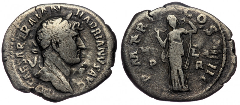 Hadrian (117-138) AR denarius. Rome, AD 119-122. 
IMP CAESAR TRAIAN HADRIANVS AV...