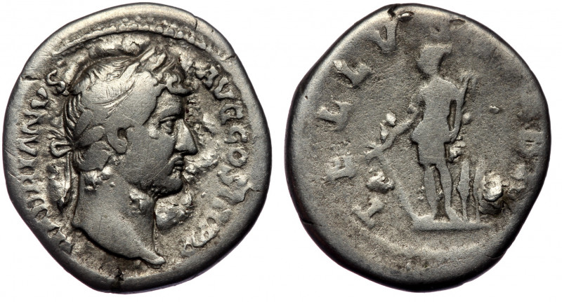 Hadrian (117-138) AR Denarius, Rome, 134-138. 
HADRIANVS AVG COS III P P - Bare ...