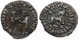 ARMENIA, Cilician Armenia. Royal, Hetoum I and Zabel (1226-1270) AR Half Tram 
Zabel and Hetoum standing facing one another, each crowned with head fa...