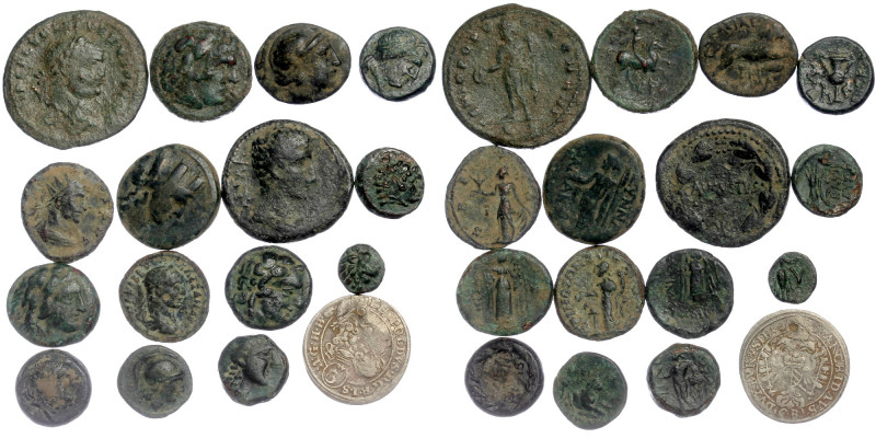 16 AE ancient coins
total weight ~69,19 gr