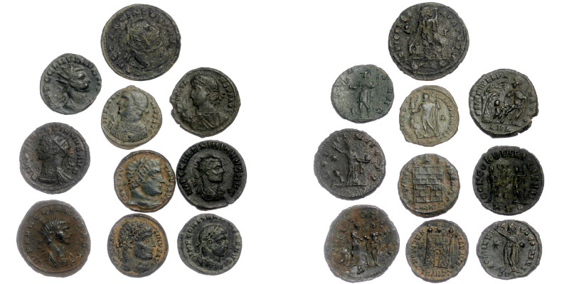 10 AE ancient coins
total weight 37,83 gr.