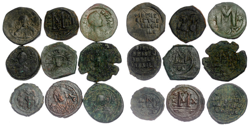 9 ancients coin 
total weight 118. 91 gr