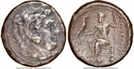 MACEDONIAN KINGDOM. Alexander III the Great (336-323 BC). AR tetradrachm (23mm, 17.24 gm, 1h). NGC VF 5/5 - 2/5, edge chips. Lifetime issue of Salamis...