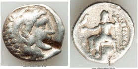 MACEDONIAN KINGDOM. Alexander III the Great (336-323 BC). AR tetradrachm (27mm, 16.67 gm, 2h). VG, test cut. Late lifetime-early posthumous issue of '...