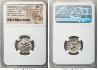 MACEDONIAN KINGDOM. Alexander III the Great (336-323 BC). AR drachm (19mm, 4.37 gm, 12h). NGC MS 4/5 - 4/5, die shift. Posthumous issue of uncertain m...