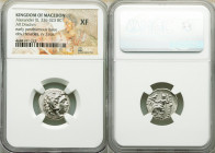 MACEDONIAN KINGDOM. Alexander III the Great (336-323 BC). AR drachm (18mm, 1h). NGC XF. Posthumous issue of Colophon, ca. 319-310 BC. Head of Heracles...