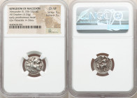 MACEDONIAN KINGDOM. Alexander III the Great (336-323 BC). AR drachm (17mm, 4.24 gm, 11h). NGC Choice VF 5/5 - 5/5. Posthumous issue of Magnesia ad Mae...