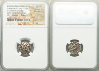 MACEDONIAN KINGDOM. Alexander III the Great (336-323 BC). AR drachm (16mm, 4.31 gm, 11h). NGC Choice VF 5/5 - 4/5. Early posthumous issue of Lampsacus...