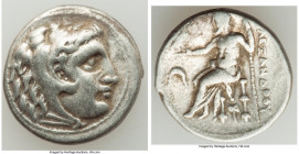 MACEDONIAN KINGDOM. Alexander III the Great (336-323 BC). AR drachm (18mm, 4.22 gm, 12h). VF. Posthumous Alexander types issue, ca. 300-295 BC. Head o...