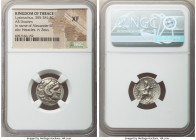 THRACIAN KINGDOM. Lysimachus (305-281 BC). AR drachm (17mm, 12h). NGC XF. Posthumous issue of 'Colophon' in the name and types of Alexander III the Gr...