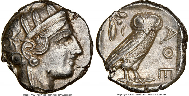 ATTICA. Athens. Ca. 440-404 BC. AR tetradrachm (24mm, 17.18 gm, 8h). NGC Choice ...