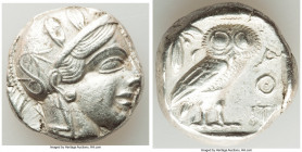 ATTICA. Athens. Ca. 440-404 BC. AR tetradrachm (24mm, 17.12 gm, 1h). Choice VF, brushed. Mid-mass coinage issue. Head of Athena right, wearing crested...