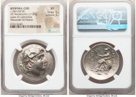 BITHYNIA. Cius. Ca. 280-250 BC. AR tetradrachm (33mm, 17.07 gm, 12h). NGC XF 5/5 - 3/5. In the name and type of Lysimachus (AD 306-281 BC), after 281 ...