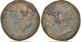 ARMENIAN KINGDOM. Kings of Armenia Minor. Aristobulus, with Salome. AD 54-92. AE (19mm, 4.77 gm, 12h). NGC Fine 4/5 - 1/5. Dated Regnal Year 13 (AD 66...