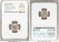 Hadrian (AD 117-138). AR denarius (17mm, 3.22 gm, 5h). NGC AU 5/5 - 4/5. Rome, AD 128-129. HADRIANVS-AVGVSTVS P P, laureate head of Hadrian right, sli...
