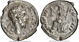 Marcus Aurelius, as Augustus (AD 161-180). AR denarius (19mm, 11h). NGC VF, brushed. Rome, AD 172. M ANTONINVS-AVG TR P XXVI, laureate head of Marcus ...