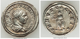 Caracalla (AD 198-217). AR antoninianus (24mm, 5.16 gm, 6h). XF. Rome, AD 213-217. ANTONINVS PIVS AVG GERM, radiate, draped, cuirassed bust of Caracal...