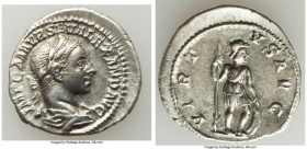 Severus Alexander (AD 222-235). AR denarius (20mm, 2.92 gm, 12h). Choice XF. Rome, AD 222-228. MP SEV ALEXAND AVG, laureate, head of Severus Alexander...