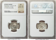 Maximinus I (AD 235-238). AR denarius (22mm, 2.55 gm, 11h). NGC AU 4/5 - 5/5. Rome, March AD 235-January AD 236. IMP MAXIMINVS PIVS AVG, laureate, dra...