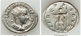 Gordian III (AD 238-244). AR antoninianus (24mm, 4.13 gm, 12h). XF. Rome, 1 January-March (?) AD 240. IMP CAES M ANT GORDIANVS AVG, radiate, draped an...