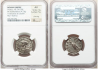 Probus (AD 276-282). BI antoninianus (23mm, 4.23 gm, 11h). NGC AU 4/5 - 5/5, Silvering. Ticinum, 6th officina, 9th emission, EQVITI series, AD 281. VI...