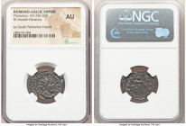 Postumus, Romano-Gallic Empire (AD 260-269). AR antoninianus (23mm, 12h). NGC AU. Lugdunum. IMP C POSTVMVS P F AVG, radiate, draped and cuirassed bust...