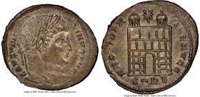 Constantine I the Great (AD 307-337). AE3 or BI nummus (20mm, 7h). NGC MS. Trier, 2nd officina, AD 327-328. CONSTAN-TINVS AVG, laureate head of Consta...