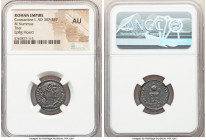Constantine I the Great (AD 307-337). AE3 or BI nummus (19mm, 12h). NGC AU. Trier, 2nd officina, AD 322-323. CONSTAN-TINVS AVG, laureate bust of Const...