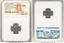 Constantinople Commemorative (ca. AD 330-340). AE3 or BI nummus (16mm, 6h). NGC MS. Trier, 2nd officina, AD 332-333, struck under Constantine I to com...