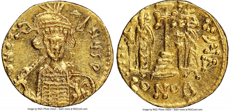 Constantine IV Pogonatus (AD 668-685). AV solidus (18mm, 4.48 gm, 6h). NGC MS 4/...