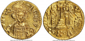 Constantine IV Pogonatus (AD 668-685). AV solidus (18mm, 4.48 gm, 6h). NGC MS 4/5 - 4/5. Constantinople, 4th officina, AD 669-674. d N CONS-T-NЧS P, c...