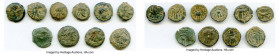 ANCIENT LOTS. Greek. Ptolemaic Egypt. 2nd-1st centuries BC. Lot of ten (10) AE chalkons. Fine. Includes: Ten fractional AEs of various rulers and type...