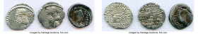 ANCIENT LOTS. Greek. Mixed. Lot of three (3) AR issues. About Fine-AU. Includes: Three AR issues of various rulers and types. Total three (3) coins. S...