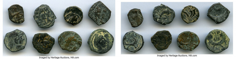 ANCIENT LOTS. Oriental. Nabataean Kingdom. Lot of eight (8) AE issues. Good-Fine...