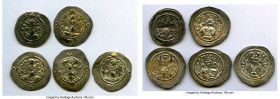 ANCIENT LOTS. Oriental. Sasanian Kingdom. Lot of five (5) AR drachms. Fine-Choice Fine. Includes: AR drachms (5), various rulers. Total five (5) coins...